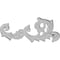 Ekena Millwork 26 3/4"W x 10 3/4"H x 1 5/8"P Sussex Flourish Onlay, Left ONL26X10X01SU-L - alternate 1